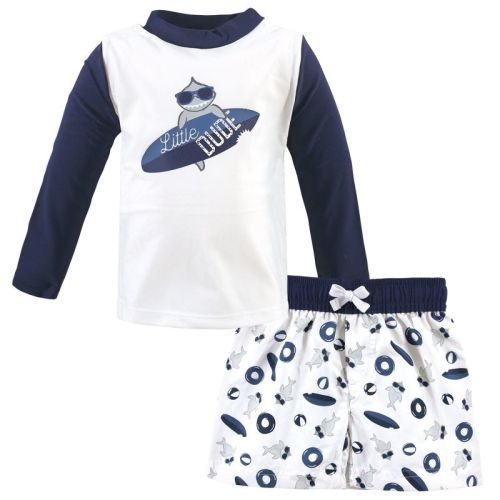 Hudson Baby Infant Boy Swim Rashguard Set, Little Dude, 6-9 Months