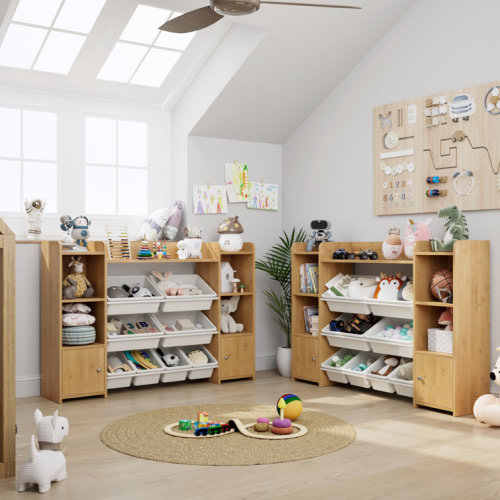 Lafon Manufactured Wood Toy Organizer with Bins