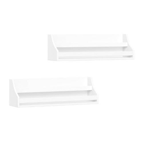 2pk Kids' Book Nook Wall Bookshelf Set White - RiverRidge Home