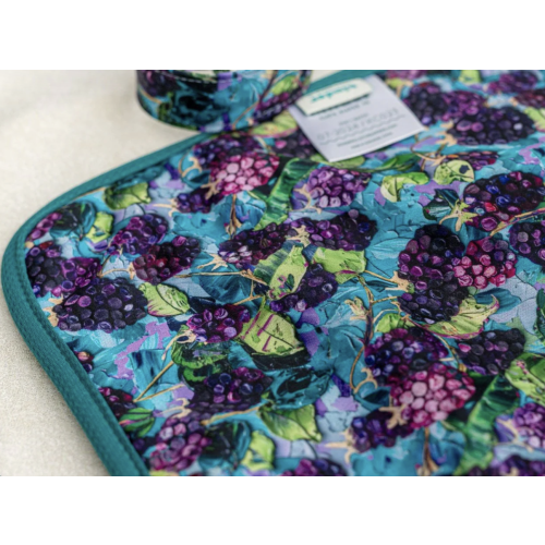 Ultra-Soft Bamboo Machine Washable and Wipeable Diaper Change Mat (Impressionist Blackberries)