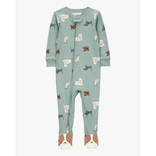 Toddler Boy 1-Piece Dog Print 100% Snug Fit Cotton Footie Pajamas - Blue - Carter's | Carter's