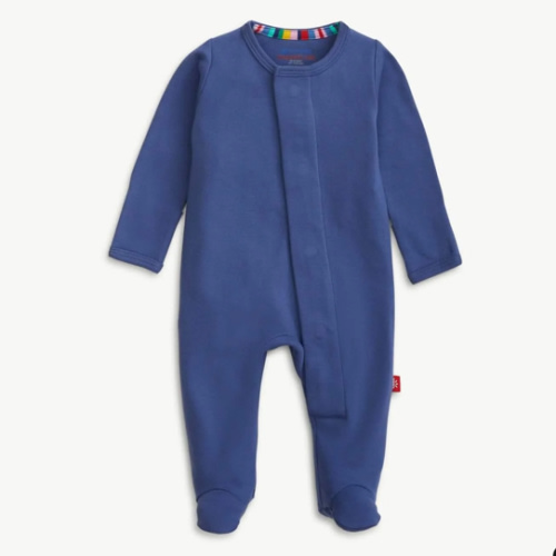 chambray organic cotton magnetic parent favorite footie – Magnetic Me