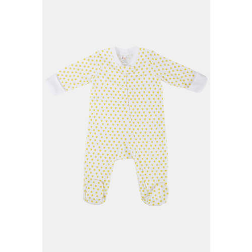 Infant Hearts Zipper Footie