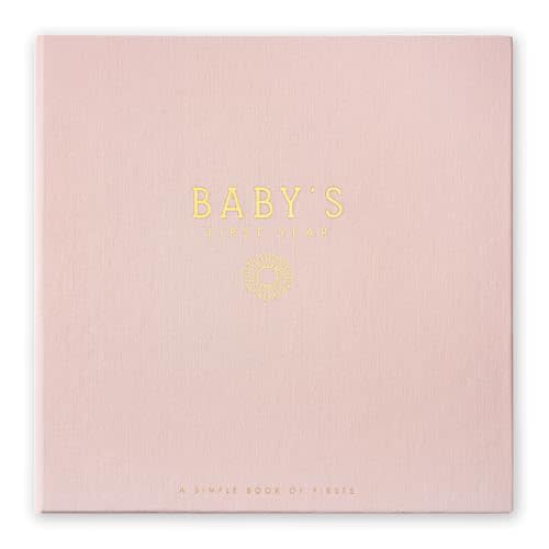 Lucy Darling Baby Memory Book – Wildflower Meadow | Floral Baby Girl First Year Journal & Photo Album | Luxury Keepsake Book for Milestones & Memories | Elegant Gift