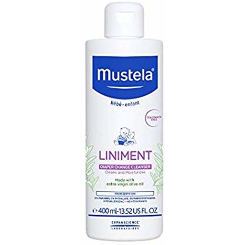 Mustela Liniment, Natural No-Rinse Baby Cleanser for Diaper Change, 13.52 Fl Oz