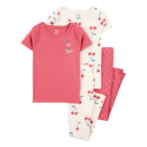 Kid 4-Piece Cherry Cotton Pajamas - Carter's | Carter's