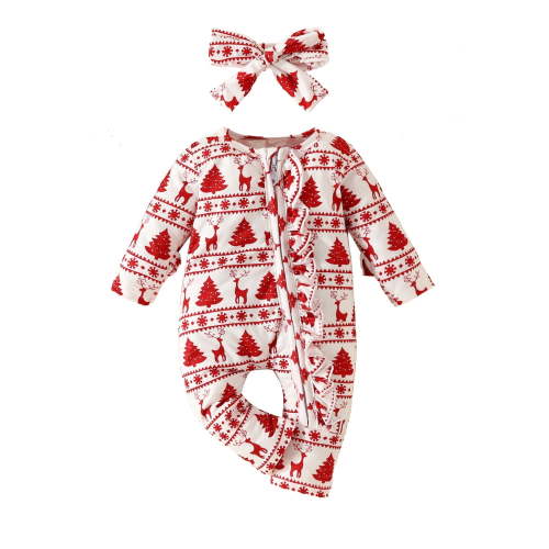 Holiday Savings Clearance 2023! Itsun Toddler Girl Romper Winter,Newborn Baby Girls Outfits Infant Reindeer My First Christmas Bodysuit Romper Shorts Clothing Sets for Xmax White 0-3 Months