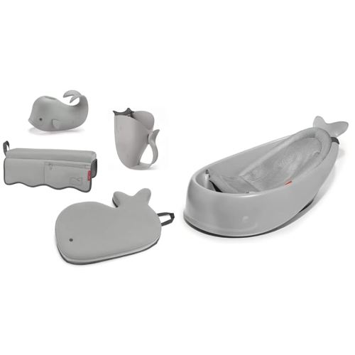 Skip Hop Moby Baby Bath Gift Set with 3-Stage Bath Tub and Bathtime Essentials