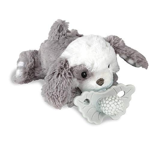 RaZbaby RaZbuddy RaZberry Teether/Pacifier Holder w/Removable Baby Teether Toy - 0M+ - Bpa Free (Puppy)
