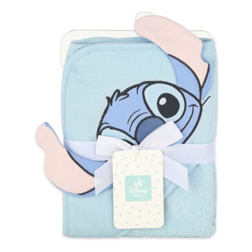 Disney Stitch Baby/Kids Cotton Character Hooded Bath Towel 76x76cm Blue