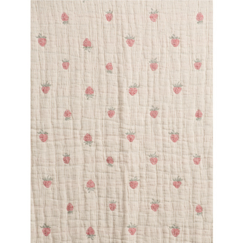 Made In Portugal Cotton Strawberry All Over Throw | Global Home | Marshalls