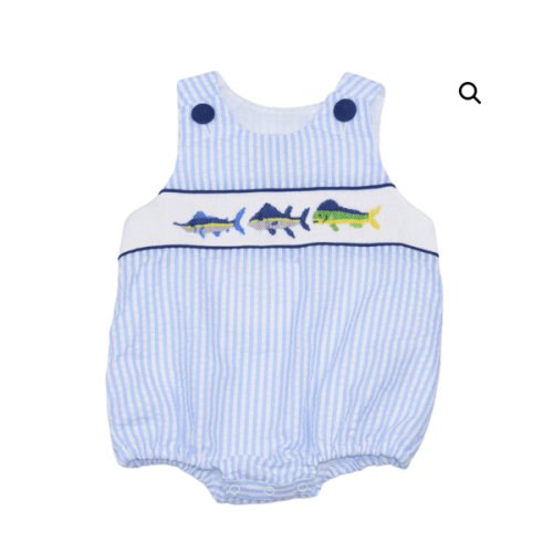 Hand Smocked Sport Fish Bubble