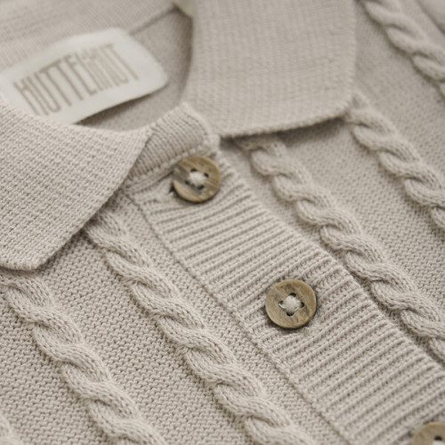 Baby Knit Organic Cotton Playsuit, Peyote - HutteliHut | Maisonette