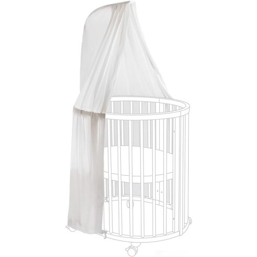 Stokke Sleepi Canopy by Pehr V3, Grey - Compatible with Sleepi Drape Rod V3 - Available in Numerous Colors - Oeko-Tex Standard 100