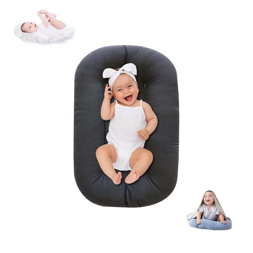 Baby Lounger for Infants Babies 0-12 Months, Bionic Organic Lounger, Soft Cotton Breathable Infant Floor Seats & Loungers for Newborn Baby Shower Gifts