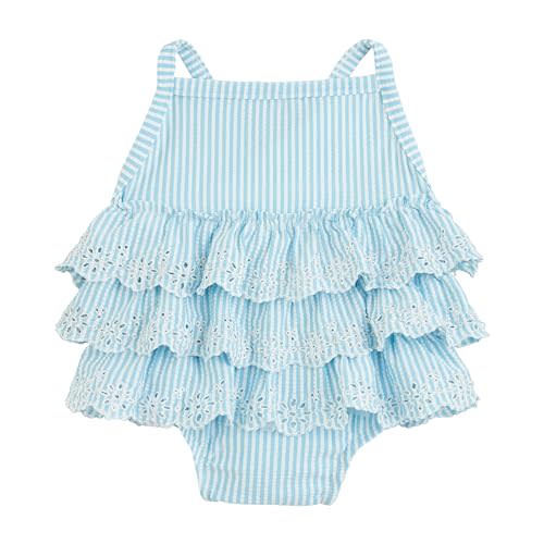 Mud Pie Girls' Standard Baby Eyelet Ruffle One-Piece