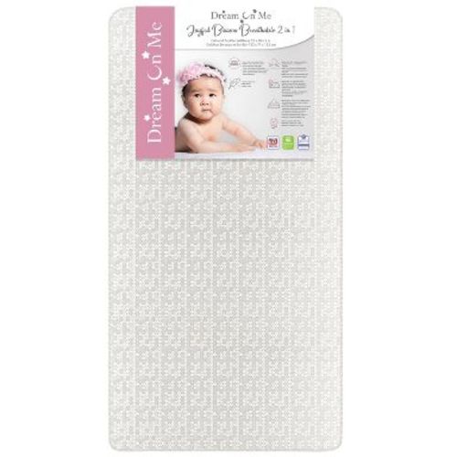 Dream On Me Breathable Orthopedic Firm Fiber Standard Crib Mattress - White