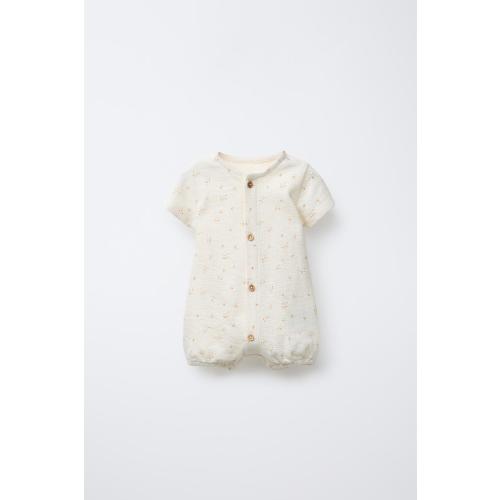 PRINTED ROMPER - Ecru | ZARA United States