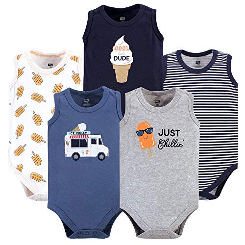 Hudson Baby Unisex Baby Cotton Sleeveless Bodysuits