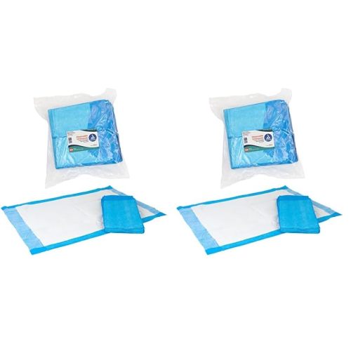 Dynarex 1341 Disposable UnderPad, Medical-Grade Incontinence Bed Pad to Protect Sheet, Mattresses, and Furniture, 17" x 24", 22g, 100 Count (Pack of 2)