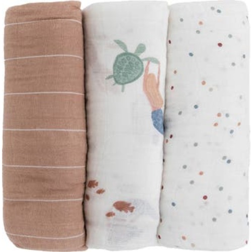 3-Pack Cotton Muslin Swaddle Blankets