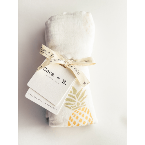 Pineapple Print Bamboo Swaddle
