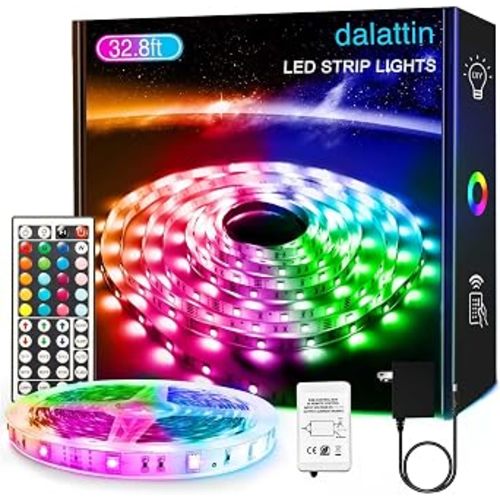 dalattin Led Strip Lights 200ft (2 Rolls of 100ft), Led Lights for Bedroom with App & Remote Control, 24V Led Lights Strip for Room & Festival Decoration