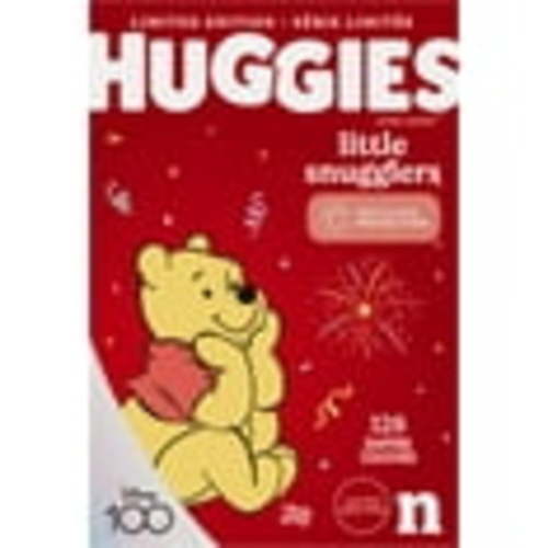 Huggies Little Snugglers Hypoallergenic Baby Diapers, Size Newborn, 128 Ct