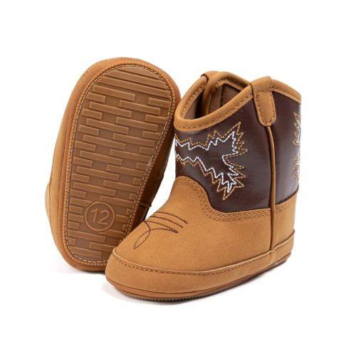 Miamooi Infant Baby Boys Girls Booties Newborn Cozy Fleece Warm Winter Boots Toddler Non-Slip Lace Up First Walking Shoes