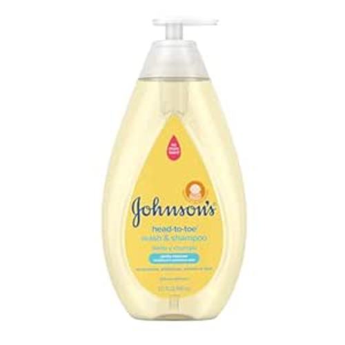 Johnson's Head-to-Toe Gentle Tear-Free Baby & Newborn Wash & Shampoo, Sulfate-, Paraben- Phthalate- & Dye-Free, Hypoallergenic Wash for Sensitive Skin & Hair, 27.1 fl. Oz