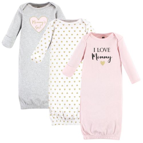 Hudson Baby Infant Girl Cotton Gowns, Girl Mommy, Preemie-Newborn