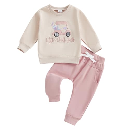 MERSARIPHY Fall Baby Girl Clothes Set Newborn Infant Crewneck Long Sleeve Sweatshirt Tops Pant Sweatsuit 2 Piece Outfits