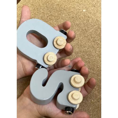 Build your own Train in our Smokey cloud letters. Personalized Wooden Magnetic Alphabet Letters. Baby blue Engine and Wagon Included.