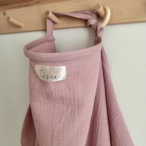Nursing Cover for Baby Breastfeeding & Pumping | Multi Use Car Seat Stroller Cover | Breathable Soft Muslin Cotton | Breast Feeding Apron & Shawl by TISU (Blush (Neutral))