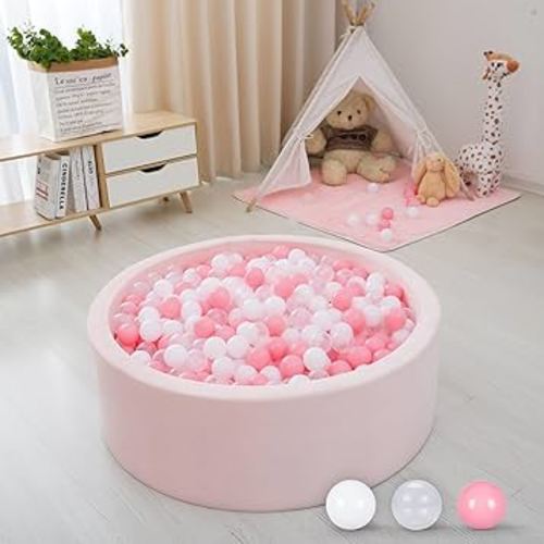 Soft Plastic Ball Pit Balls, 100pcs Plastic Toy Balls for Kids, Ideal Gift for Baby Toddler Birthday Christmas, Ball Pit Play Tent, Baby Kiddie Pool Water Toys, Party Decoration