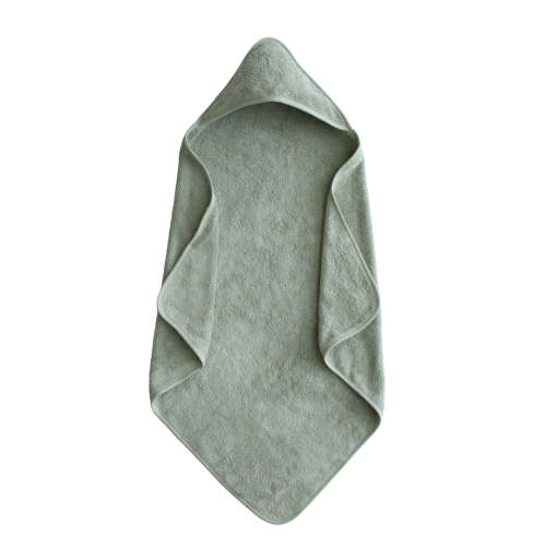 Mushie Baby Hooded Towel, Moss