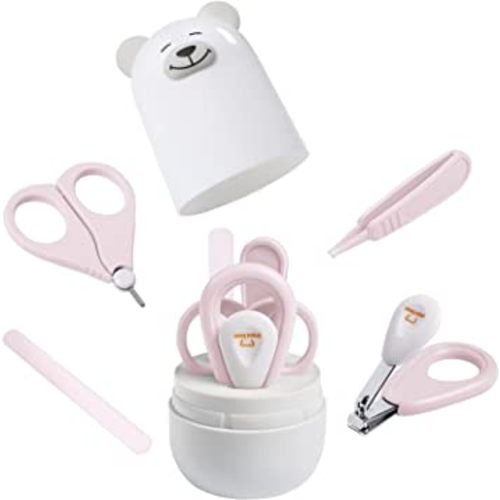 Baby Nail Clippers Set with Cute Case, Infant Fingernail and Toenail File Kit for Newborn Manicure and Pedicure, New Mom Grooming Gift