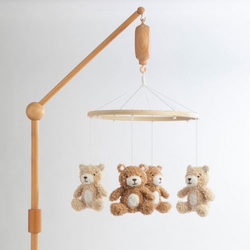 Living Textiles - Musical Mobile - Cuddly Bear, Brown