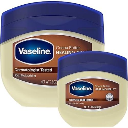 Vaseline Cocoa Butter Healing Jelly Variety Pack, 2 Sizes (7.5 Oz & 1.75 Oz) – Rich Moisturizing Ointment, Protectant & Moisturizer for Dry Skin