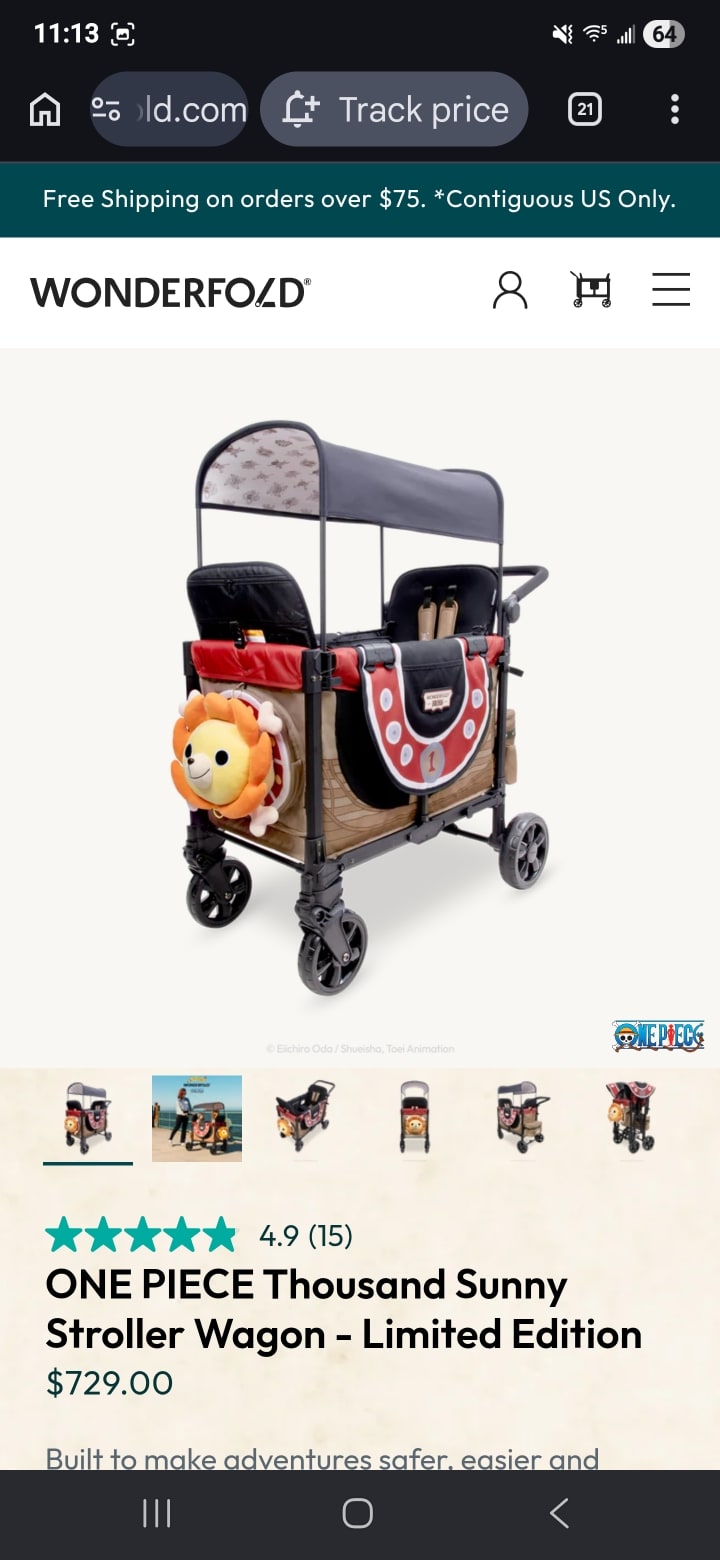 ONE PIECE Thousand Sunny Stroller Wagon | W2 Elite Pro Limited Edition – WONDERFOLD