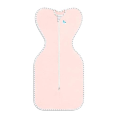 Love To Dream Swaddle Up Stage 1 | Newborn Baby Sleep Sack Swaddles | Self-Soothing Snug Fit Helps Calm Startle Reflex | Cotton Lite 0.2 TOG | Fits 5-8.5 lb, Height ≤ 24 in, Light Pink