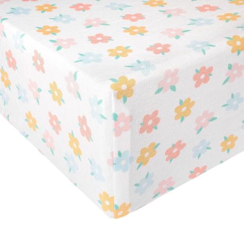 Copper Pearl Premium Knit Baby Crib Sheets: Breathable and Soft, Fitted Crib Sheets for Standard Baby Mattresses, Daisy - Crib