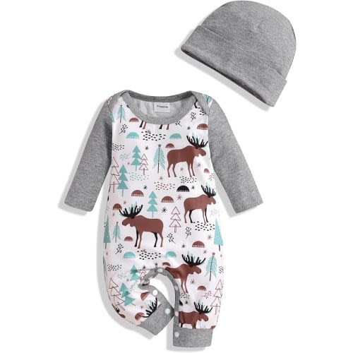 RCPATERN Newborn Baby Boy Clothes Little Brother Romper Jumpsuits 3Pcs Clothing Set Cute Infant Outfit