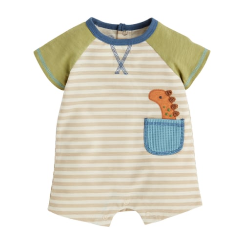 Dino Applique Baby Shortall | Mud Pie