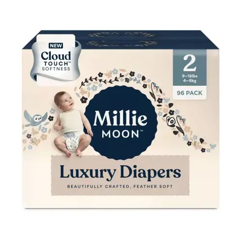 Millie Moon Luxury Diapers - (Size 2 And 96 count)