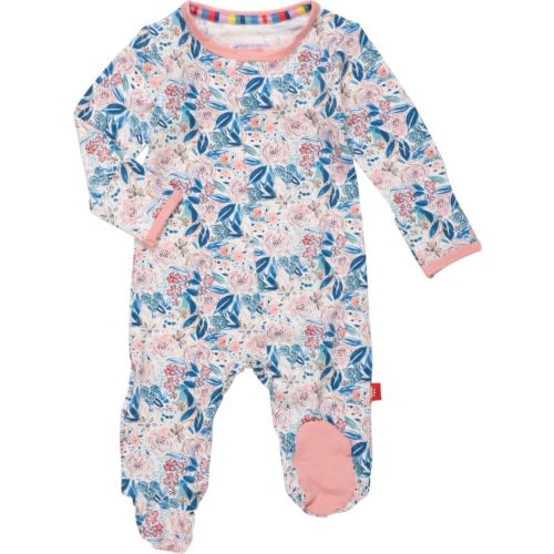 Baby Once & Floral Print Footie, 0-3M, Oncef