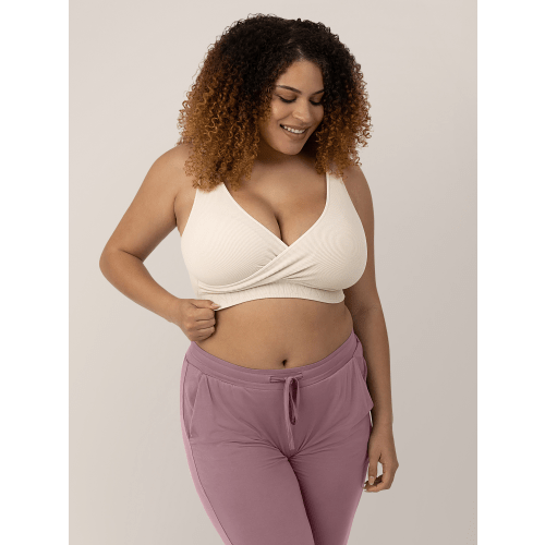 Sublime® Adjustable Crossover Nursing & Lounge Bra | Stone - Kindred Bravely