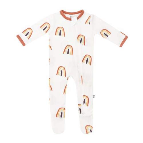 Printed Zippered Footie in Spice Rainbow– Kyte BABY