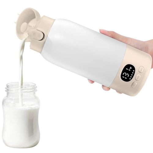 SORUTO Portable Milk Warmer for Travel, 45W Fast Charging Bottle Warmer with 17oz Large Capacity, Fast Heating Breast Milk Warmer, Long Battery Life, Precise Temp Control