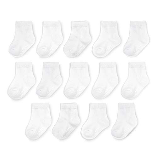 Fruit of the Loom Baby 14-Pack Grow & Fit Flex Zones Cotton Stretch Socks - Unisex, Girls, Boys